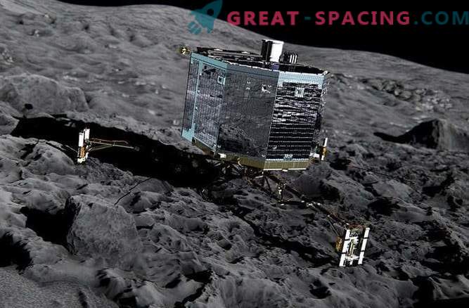 Übersetzung der Landung des Philae-Moduls auf der Oberfläche des Kometen Churyumov-Gerasimenko