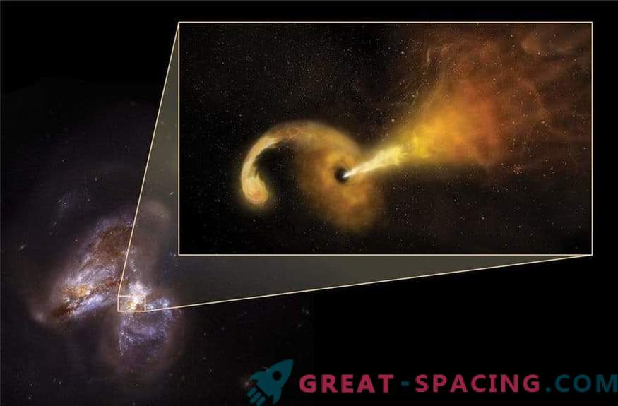 Ein Schwarzes Loch zerstört einen Stern.