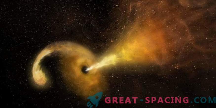 Ein Schwarzes Loch zerstört einen Stern.