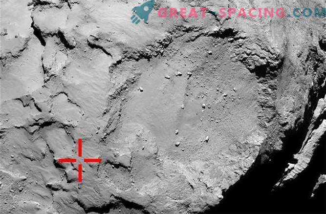 Erste Fotografien des Kometen Churyumov-Gerasimenko aus Phils Landemodul wurden aufgenommen.