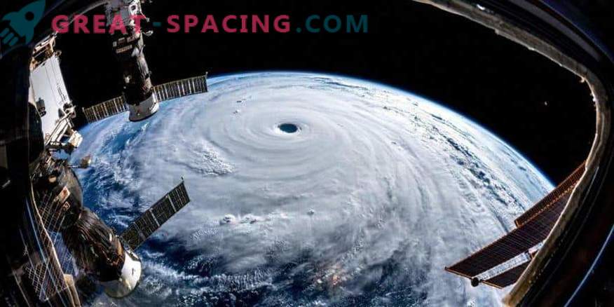 Wie sieht der Taifun Trami von der Höhe der ISS aus?