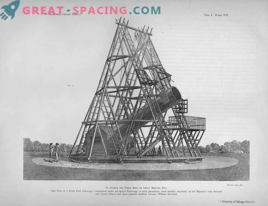 Wie William Herschels Riesenteleskop aussah