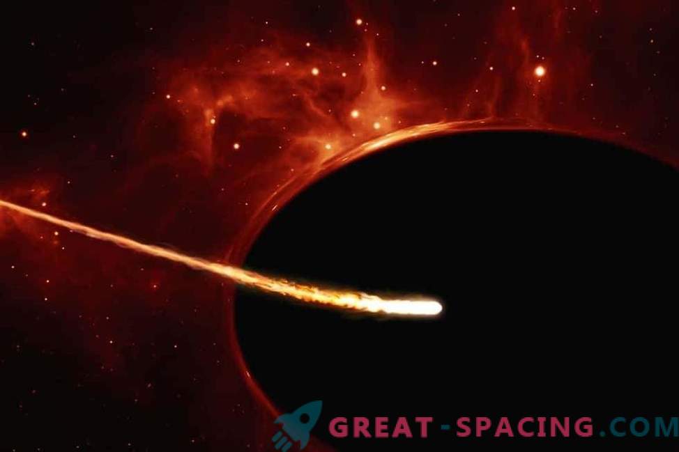 Ein schnelles Schwarzes Loch tötet einen fernen Stern.