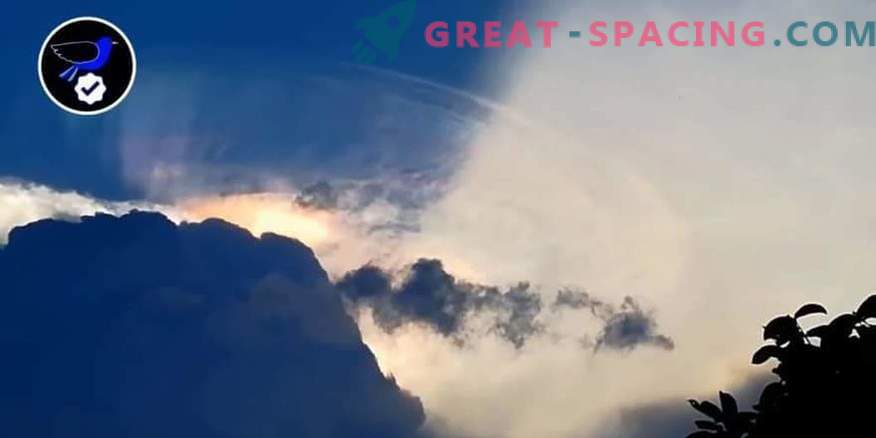 Ein riesiges außerirdisches Schiff versucht, sich in einer Wolke über den Philippinen zu verstecken.
