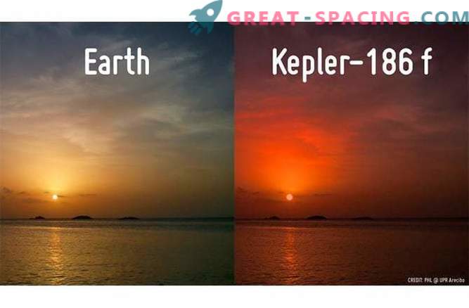 Die Sonne des neu entdeckten Planeten vom Typ Erde badet bei Sonnenuntergang im Ozean.