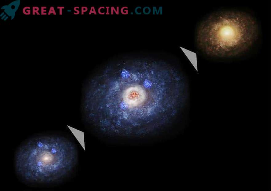 Explosive Sternentstehung verändert die galaktische Form
