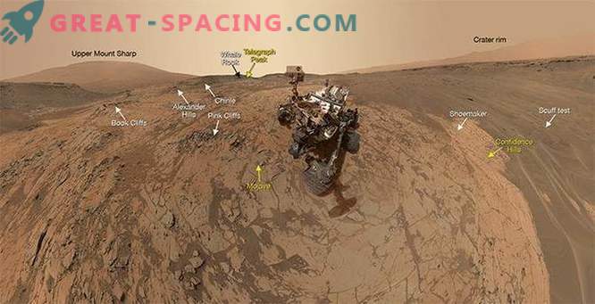 Neugier machte ein neues Selfie auf dem Mars