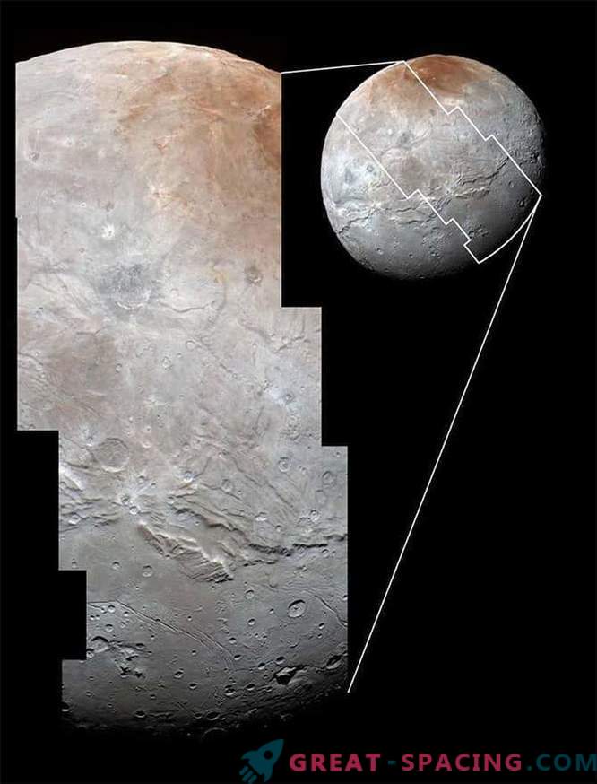 Plutos Satellit Charon: zerschlagen, zerknittert, aber wunderschön